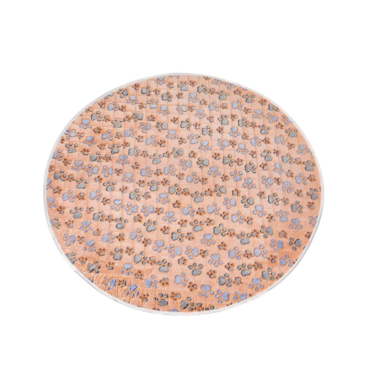 Waterproof Dog Pads Round Diaper Pads Pet Training Pads for Puppies and Dogs - Khaki-75cm