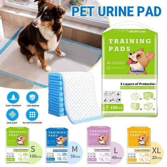 Large Puppy Dog Training Pads Pet Toilet Thickened Pee Pads Mat Indoor Absorbent - M ( 60*45cm) - 50PCS
