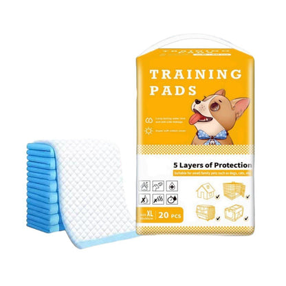 Large Puppy Dog Training Pads Pet Toilet Thickened Pee Pads Mat Indoor Absorbent - XL ( 90*60cm) - 20PCS