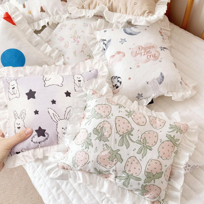 Lace Cat Pillow Soft Pet Cushion for Sleeping Comfortable Kitty Bed Cushion - Brown Stars