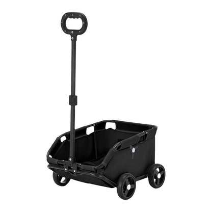 Pet Stroller Dog Cat Carrier Cart Travel Foldable Puppy Trolley Travel Outing - Black