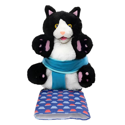 Wrestler Cat Interactive Hand Puppet Kitten Toy Pet Play Plush Puppet For Cats