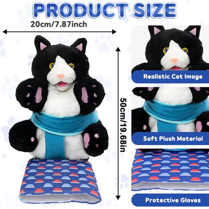 Wrestler Cat Interactive Hand Puppet Kitten Toy Pet Play Plush Puppet For Cats