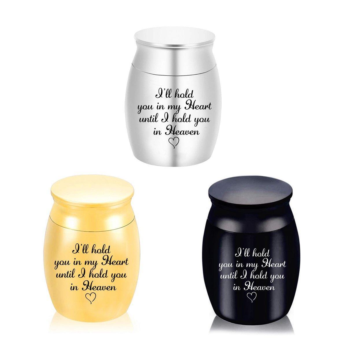 Cremation Urn Holder for Ashes Small Dog Cat Pet Memorial Keepsake Box Funeral - Black