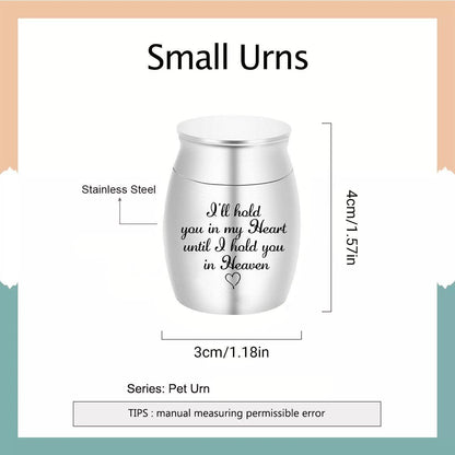 Cremation Urn Holder for Ashes Small Dog Cat Pet Memorial Keepsake Box Funeral - Black