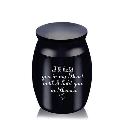 Cremation Urn Holder for Ashes Small Dog Cat Pet Memorial Keepsake Box Funeral - Black