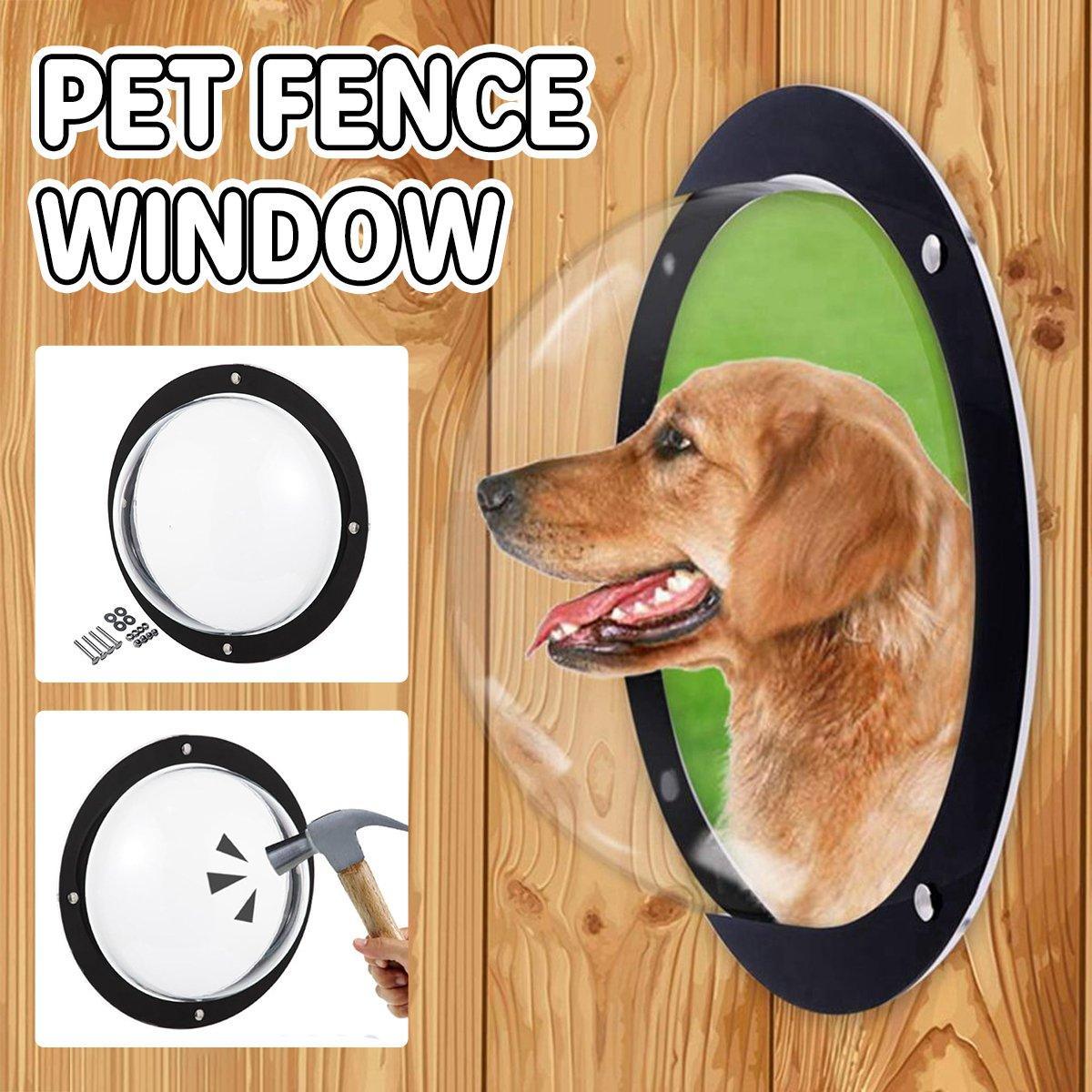 Dog Porthole Window Round Transparent for Fence Pet Peek Look Out Durable Dome