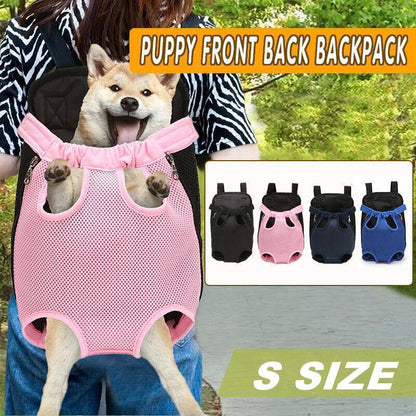 S Size Pet Carrier Dog Cat Puppy Front Back Backpack Shoulder Carry Sling Pouch Bag - Navy