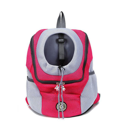 L Size Puppy Travel Mesh Pet Dog Carrier Backpack Front Travel Portable Shoulder Bag - Green