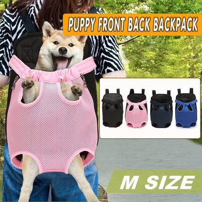M Size Pet Carrier Dog Cat Puppy Front Back Backpack Shoulder Carry Sling Pouch Bag - Pink