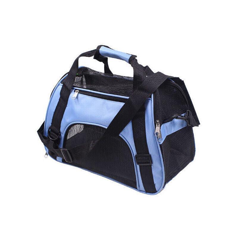 Pet Carrier Bag Portable Large Cat Dog Comfort Tote Travel Bag Airline Approved - Blue
