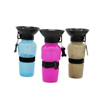 500Ml Dog Cat Water Drinking Bottle Detachable Travel Cup Portable Pet Feeder - Blue