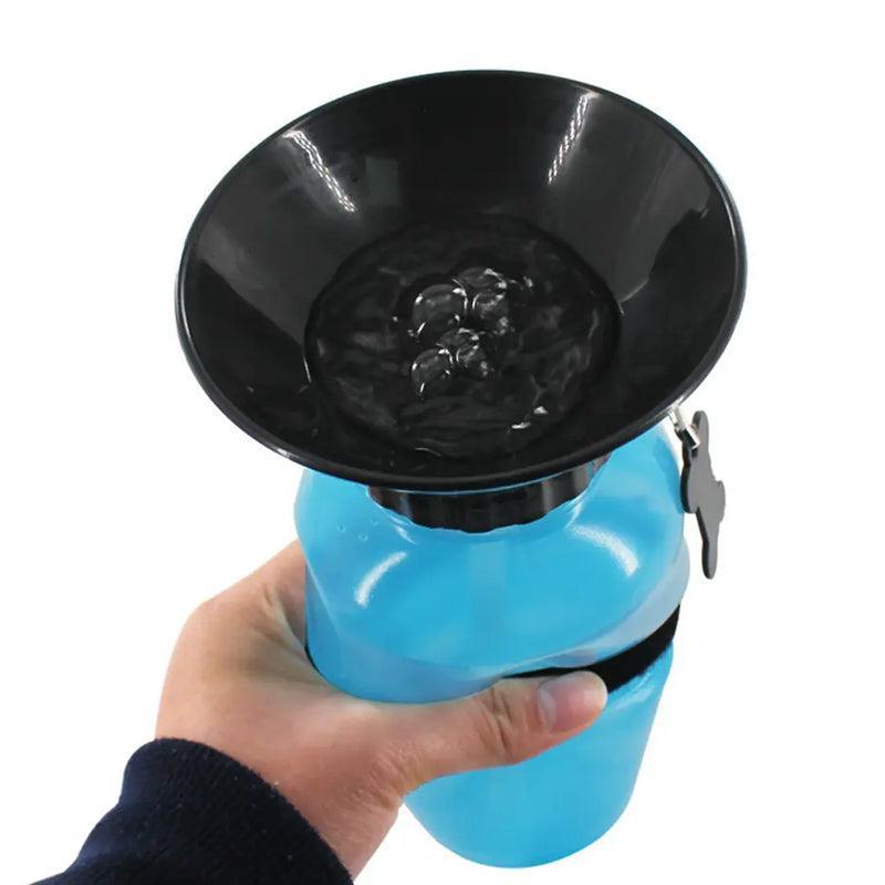 500Ml Dog Cat Water Drinking Bottle Detachable Travel Cup Portable Pet Feeder - Grey