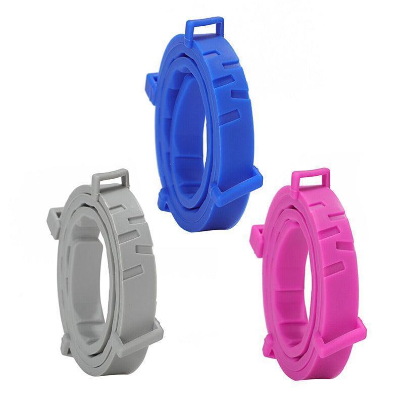 Adjustable Flea and Tick Collar for Dogs and Cats with Natural Repellent - Pink