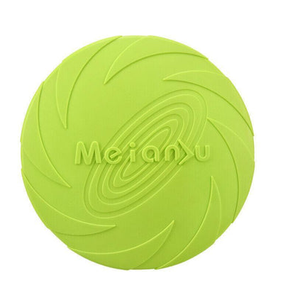 Frisbee Toy for Dogs Outdoor Fetch Training Soft Rubber Pet Flying Disc 18cm - Blue