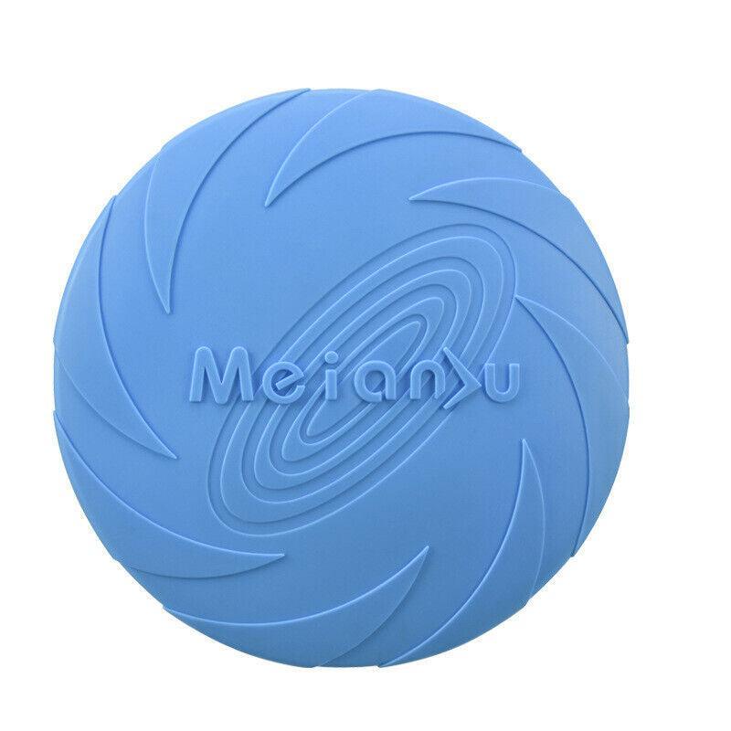 Frisbee Toy for Dogs Outdoor Fetch Training Soft Rubber Pet Flying Disc 18cm - Purple