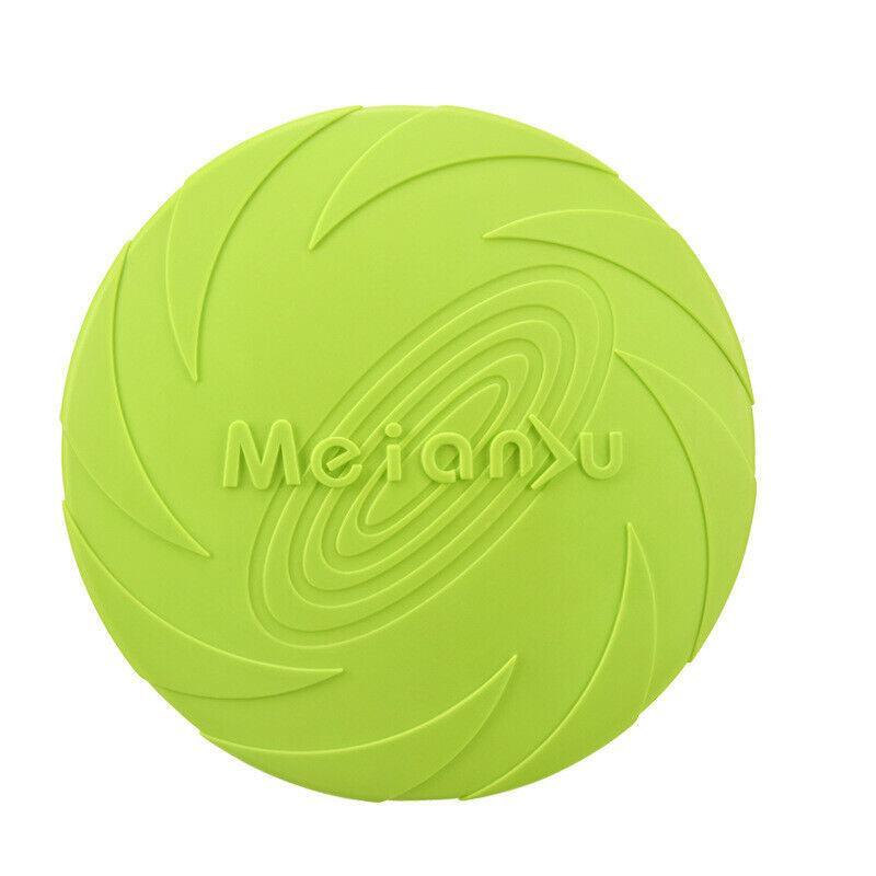 Frisbee Toy for Dogs Outdoor Fetch Training Soft Rubber Pet Flying Disc 18cm - Purple