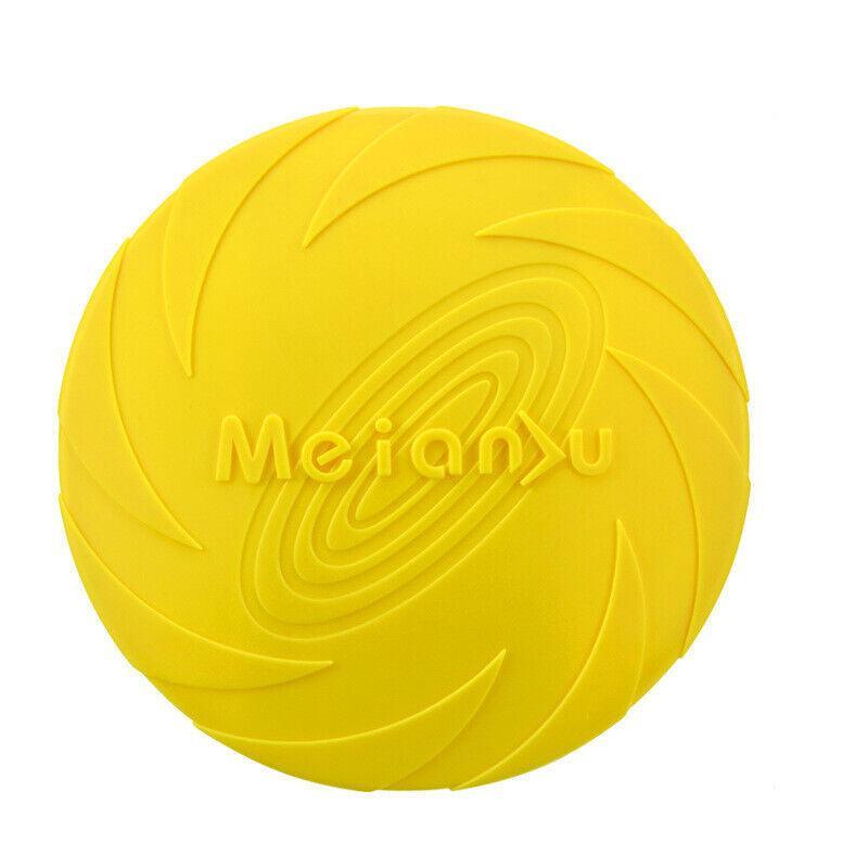 Frisbee Toy for Dogs Outdoor Fetch Training Soft Rubber Pet Flying Disc 18cm - Purple