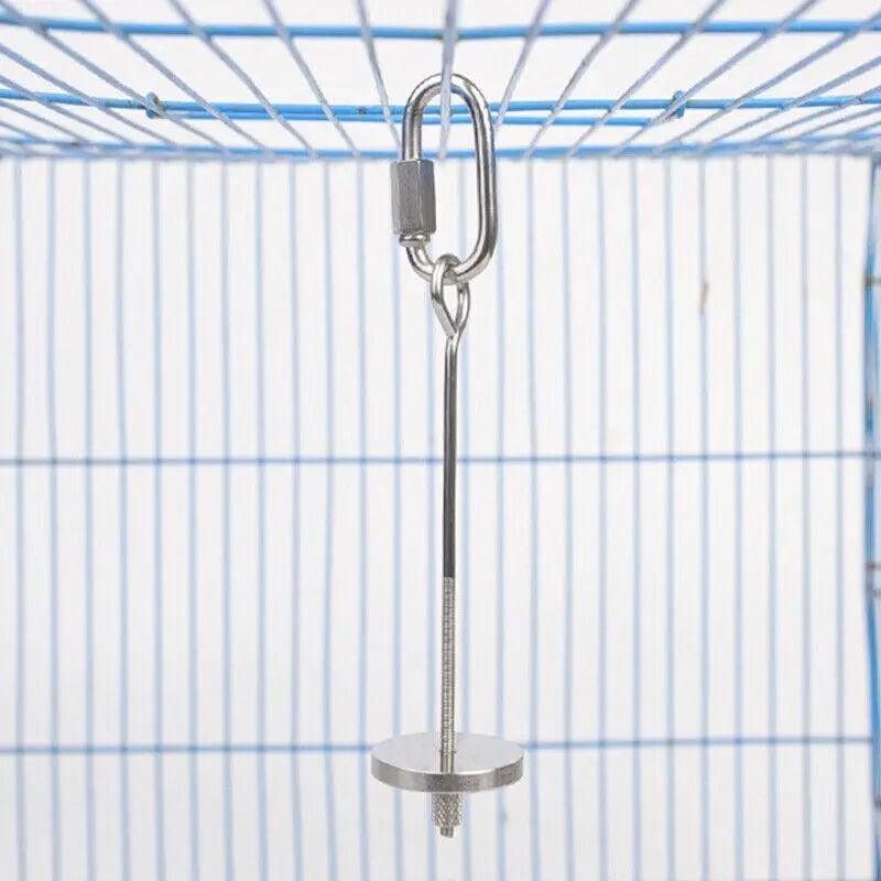 Stainless Steel Bird Parrot Cage Skewer Food Spear Fruit Holder Toy Up To 23Cm - S