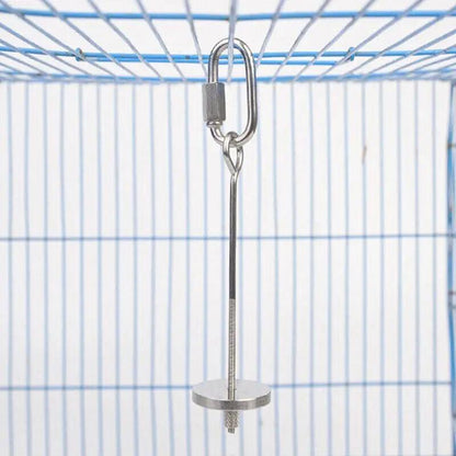 Stainless Steel Bird Parrot Cage Skewer Food Spear Fruit Holder Toy Up To 23Cm - L