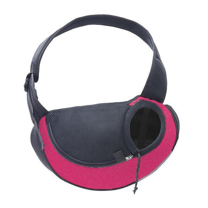 S Size Pet Shoulder Carrier Bag Puppy Cat Dog Travel Sling Backpack Portable - Rose Red