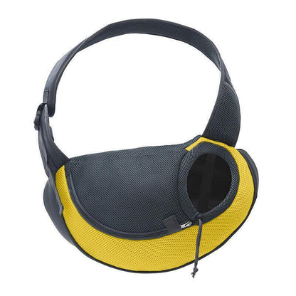L Size Pet Shoulder Carrier Bag Puppy Cat Dog Travel Sling Backpack Portable - Yellow