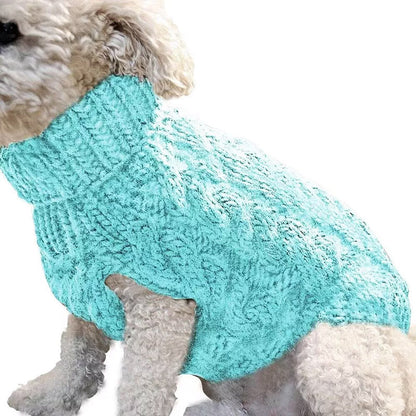 Puppy Dog Jumper Winter Warm Knitted Sweater Pet Clothes Small Dogs Coat Thermal S Size - Black