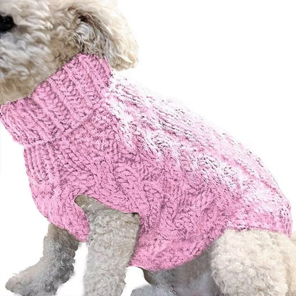 Puppy Dog Jumper Winter Warm Knitted Sweater Pet Clothes Small Dogs Coat Thermal S Size - Black