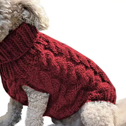 Puppy Dog Jumper Winter Warm Knitted Sweater Pet Clothes Small Dogs Coat Thermal S Size - Blue