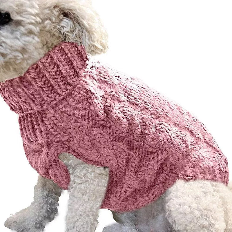 Puppy Dog Jumper Winter Warm Knitted Sweater Pet Clothes Small Dogs Coat Thermal S Size - White