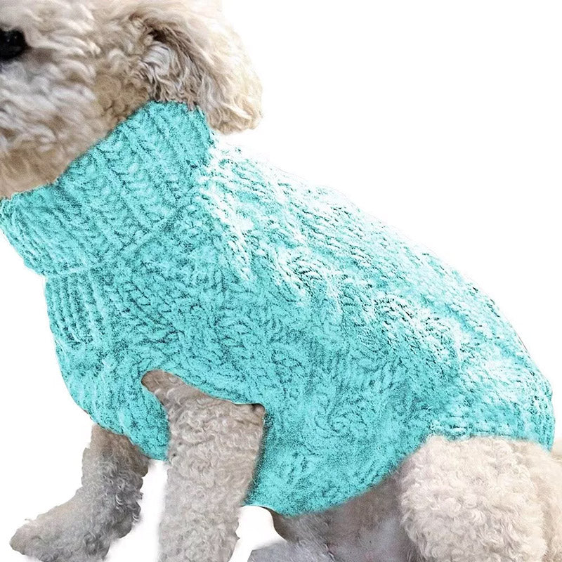 Puppy Dog Jumper Winter Warm Knitted Sweater Pet Clothes Small Dogs Coat Thermal S Size - White
