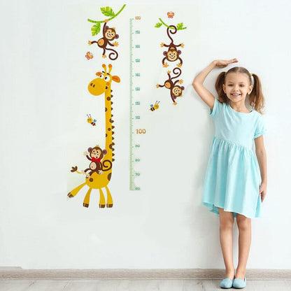 Removable Wall Height Chart Sticker Growth Measurement Ruler Decal for Wall Decor - F