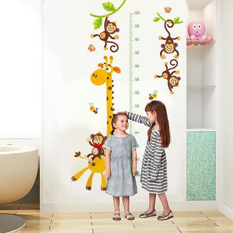 Removable Wall Height Chart Sticker Growth Measurement Ruler Decal for Wall Decor - F
