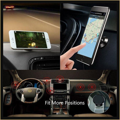 360 Degree Car Phone Holder Dashboard Mount Stand Cradle for Flat Surface - Gold