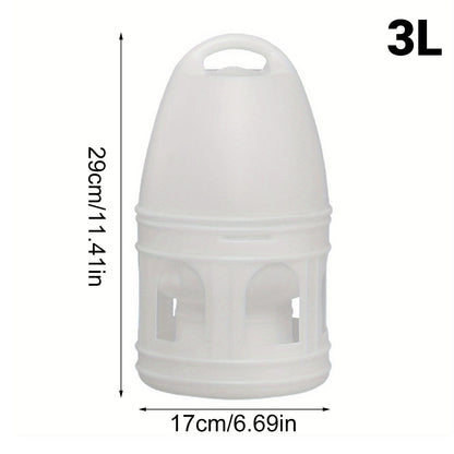 3L Pigeon Drinker White Plastic Drinking Pot Carrier Bird Water Dispenser Feeder