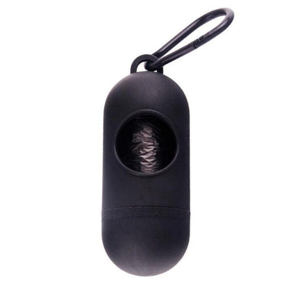 Portable Dog Waste Bag Dispenser with Refill Rolls for Pet Walking Cleanup - Light Blue + Dark Blue