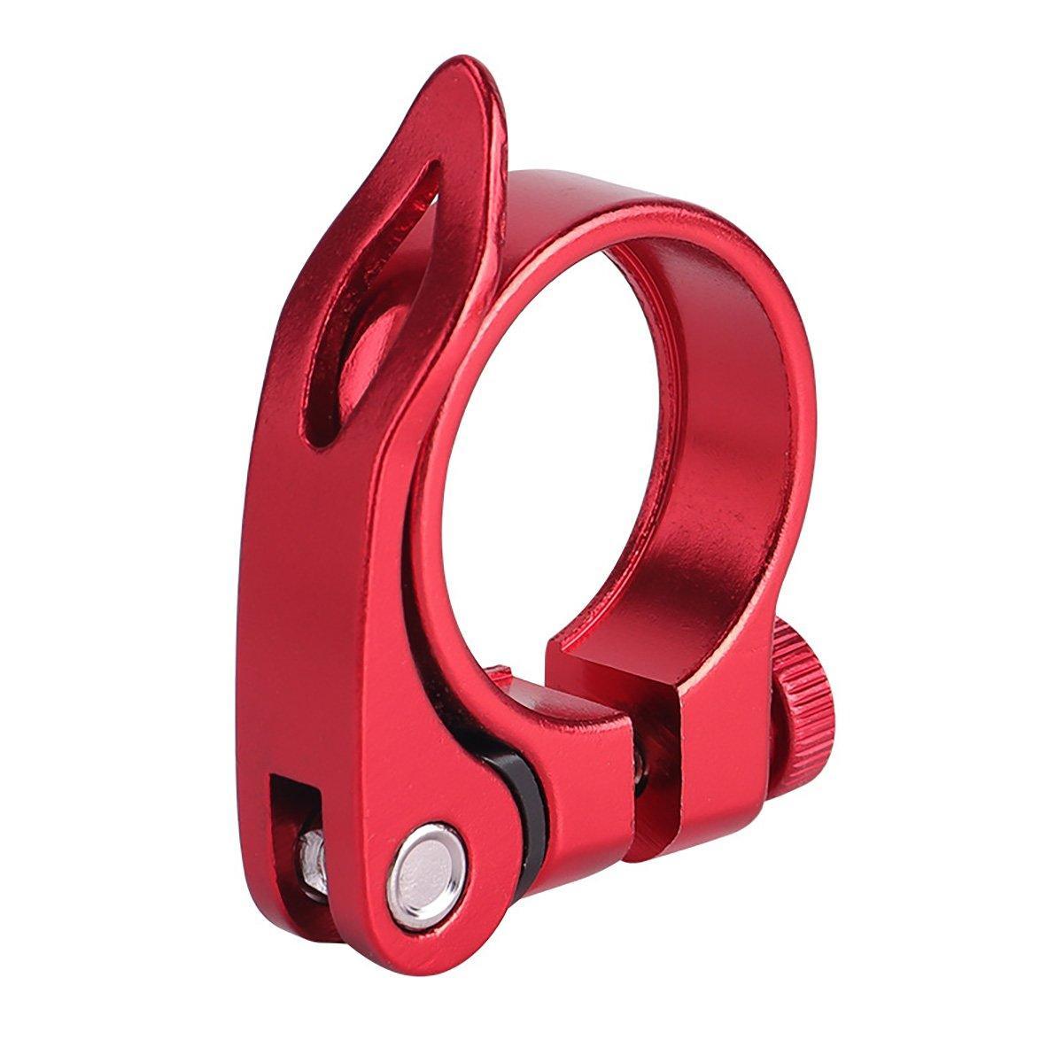 Quick Release Bicycle Seat Tube Clamp Multi Color Lever Lock Cycling Accessories - Silver-3-4
