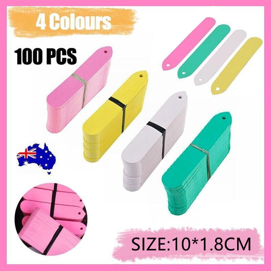 100PCS Plant Labels Flexible Pvc Plastic Garden Tag Nursey Seeding Marker Pen Bulk Sale - Pink