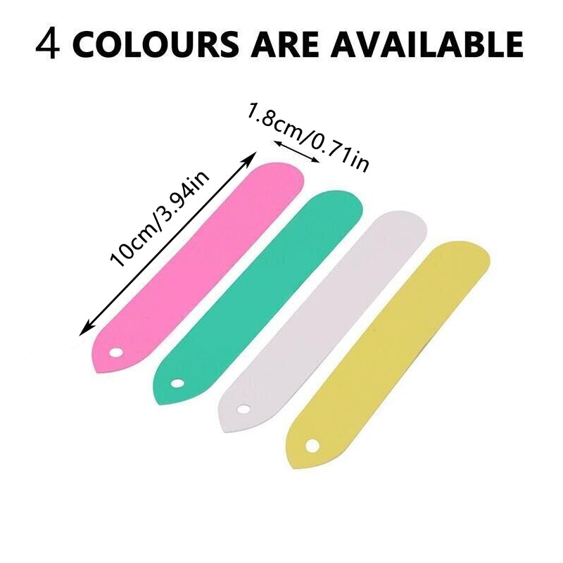 100PCS Plant Labels Flexible Pvc Plastic Garden Tag Nursey Seeding Marker Pen Bulk Sale - Yellow