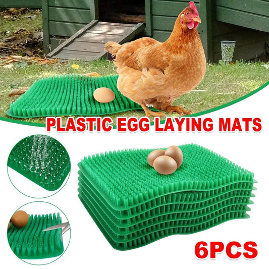 6PCS Egg Laying Box Mat Plastic Chicken Nest Grass Pad Imitation Grass Gasket