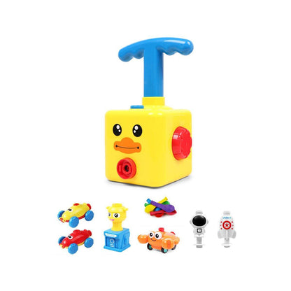 Kids Balloon Powered Car Toy Air Pump Racer Launcher Fun Vehicle Pump Toys - Black Bird