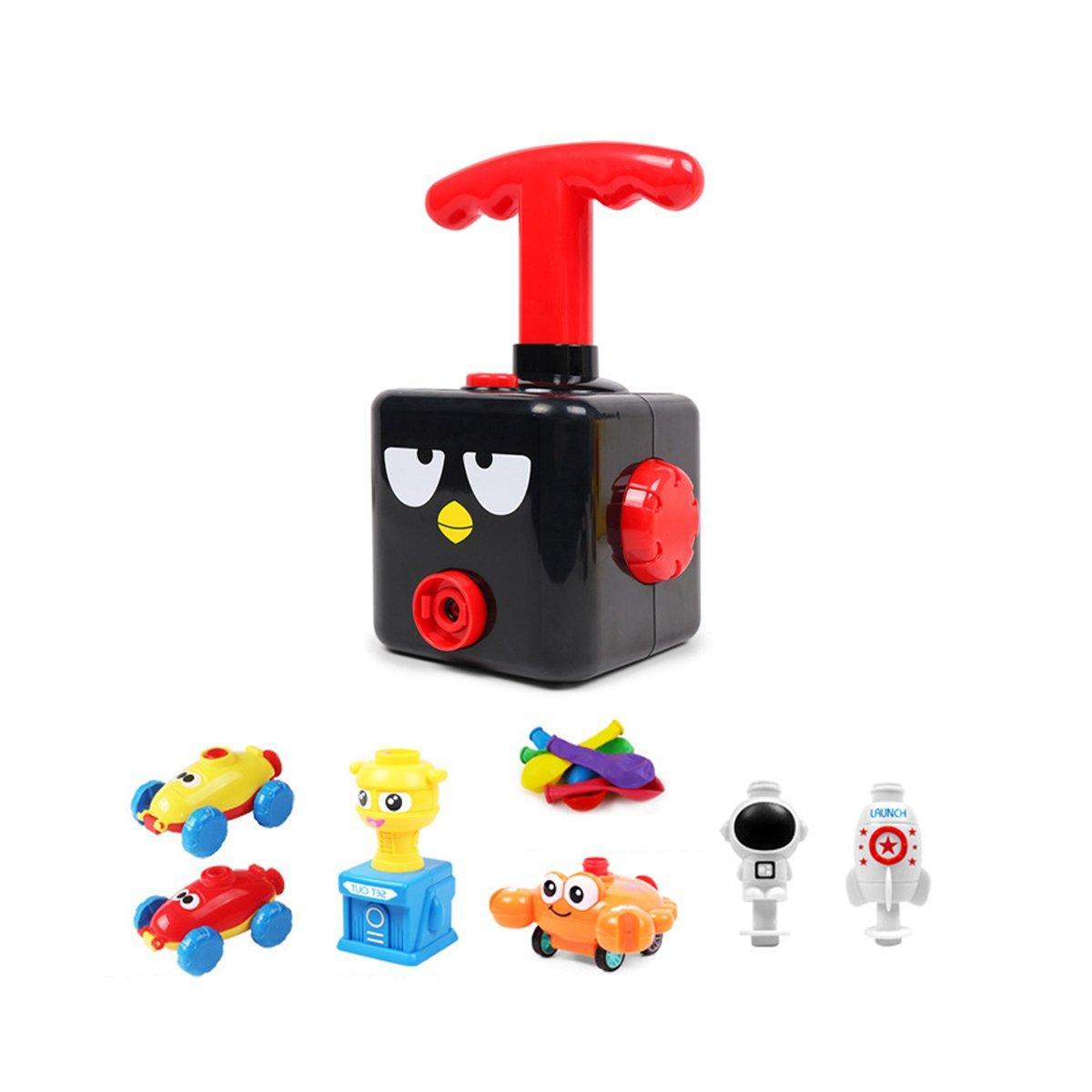Kids Balloon Powered Car Toy Air Pump Racer Launcher Fun Vehicle Pump Toys - Black Bird