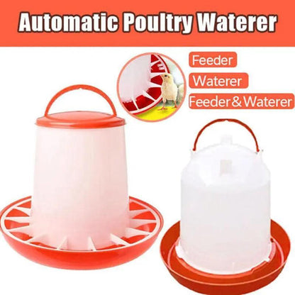Durable Poultry Feeder and Waterer for Chicken and Chook Farming Use - Feeder