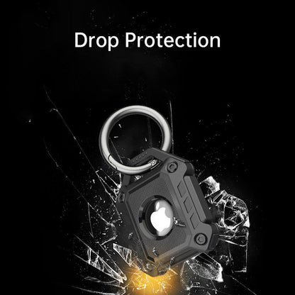 Waterproof Apple AirTag Protective Case TPU Cover Air Tag Tracker Loop Holder - White