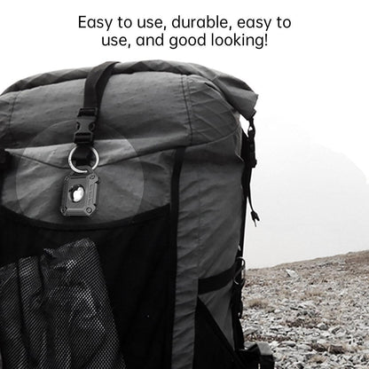 Waterproof Apple AirTag Protective Case TPU Cover Air Tag Tracker Loop Holder - Yellow