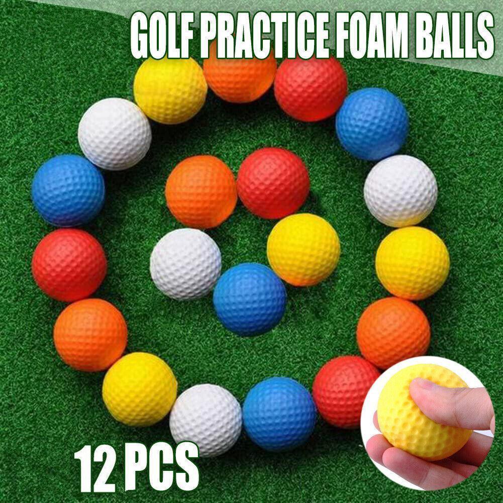 12 Pack Indoor/Outdoor Golf Practice Foam Balls - Mixed
