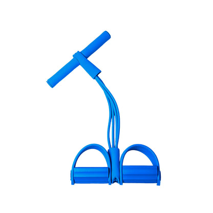 Multi-Function Exercise Tension Rope Foot Pedal Resistance Fitness Pull Bands - Red