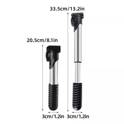 Aluminium Mini Bicycle Air Pump Bike Hand Ball Inflator Portable Cycling Tyre