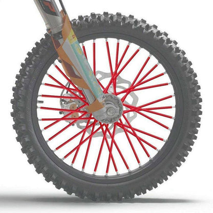 72PCS Wheel Spoke Wrap Sleeves Mountain Bike Bicycle Mtb Wraps Skins Covers - Black