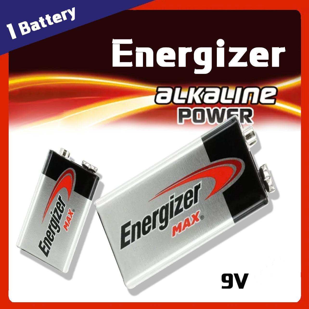 Energizer 9V Max Alkaline Battery Genuine Sealed In Card 6Lr61 Made In Malaysia - 1 PC